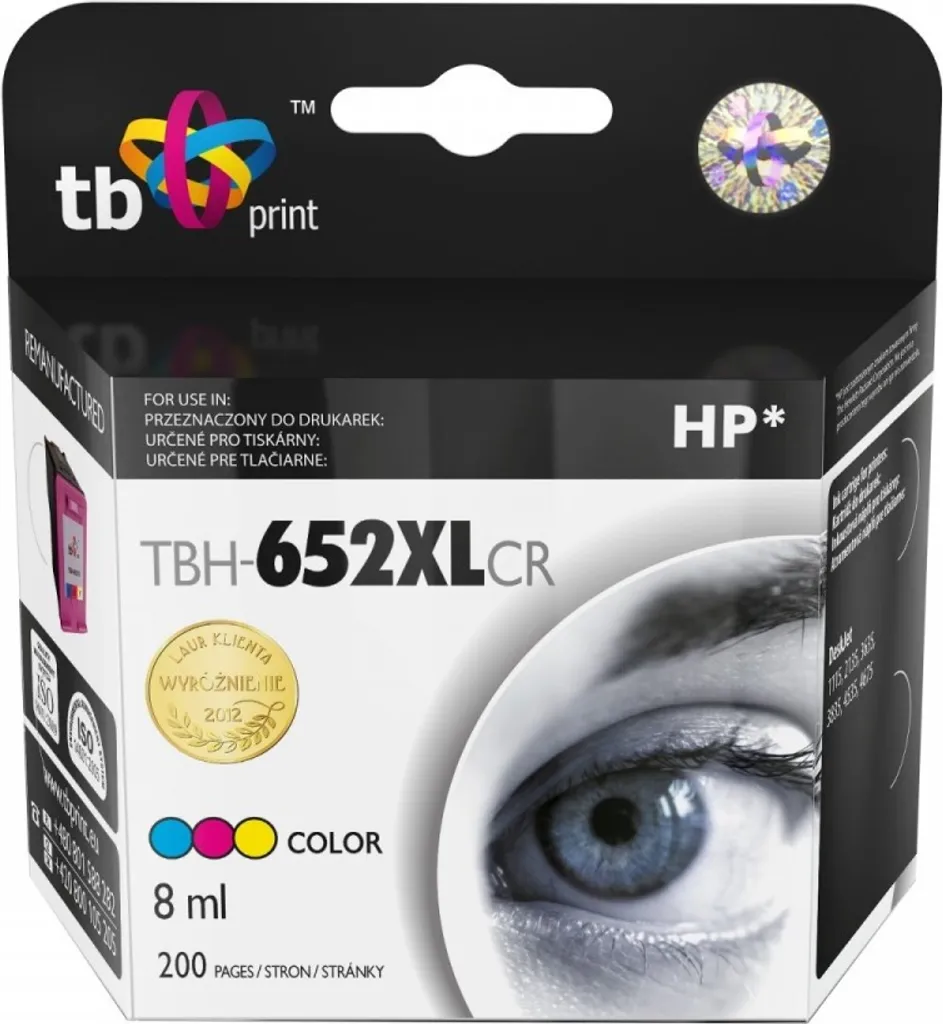 Cartouche d'encre TBH-652XLCR pour Imprimer vos Photos et Documents XL