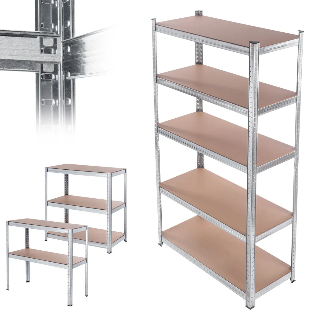Rayonnage métallique utilitaire KADAX 5 niveaux pour atelier et cave