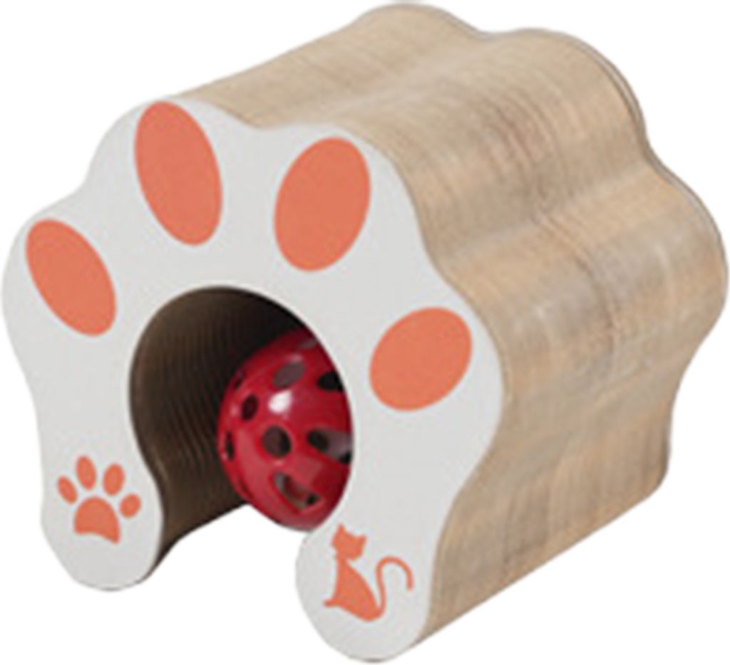 Akkordeonspielzeug für Katzen, magisches Katzenkratzbrett aus Karton, interaktives Kratzpad, Katzenspielzeug mit Ball, faltbares Katzenkratzbrett,...