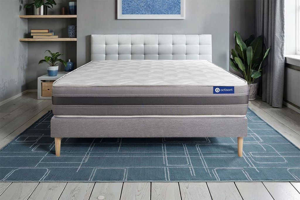 Actimemo relax matratze 180x200cm + Bettgestell mit lattenrost - Dicke : 24cm - Memory-schaum - H3
