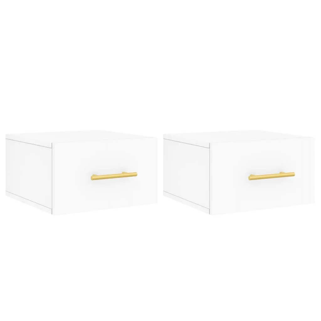 Offerta 2 Comodini da Muro Bianco vidaXL 35x35x20 cm | Pronta Consegna