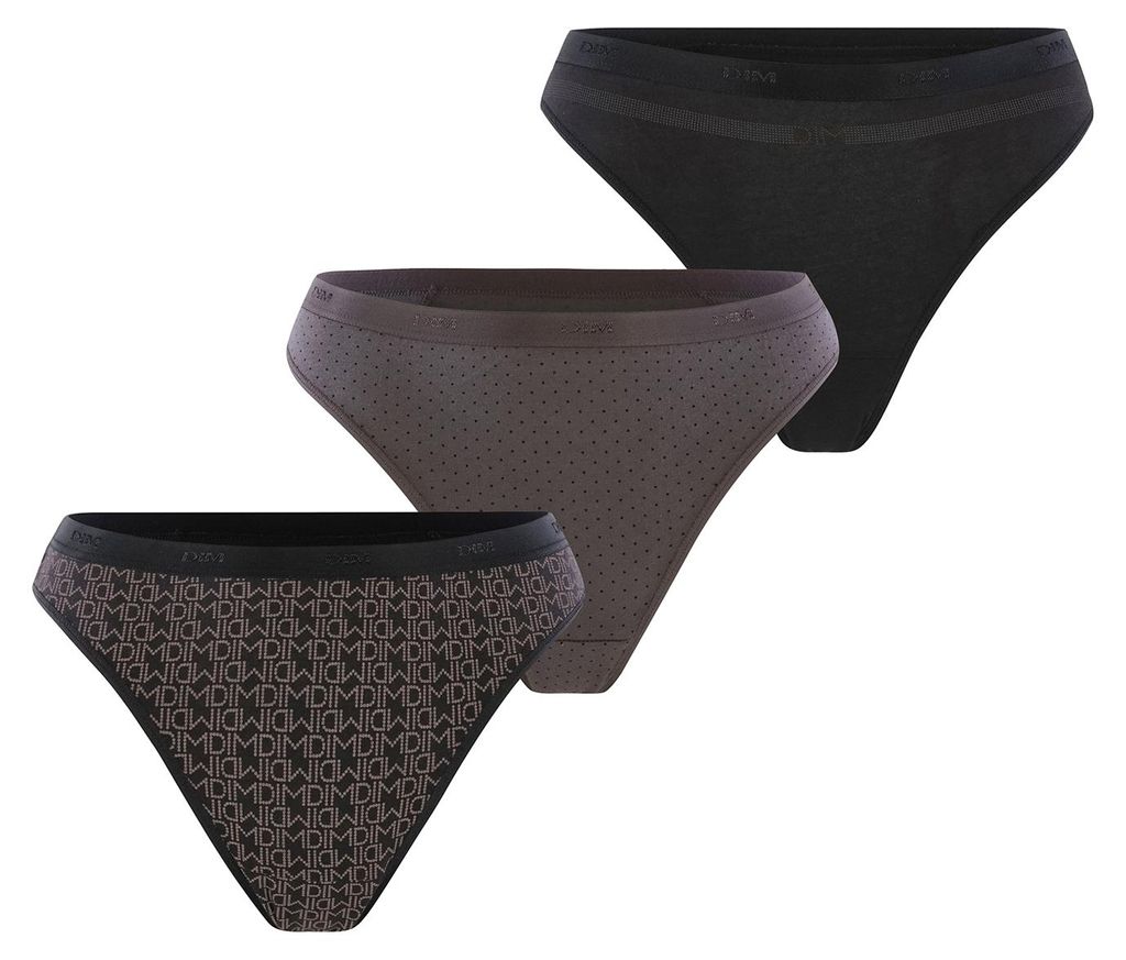 DIM 3er-Pack Baumwoll-Stretch-Strings D4C19 für Damen