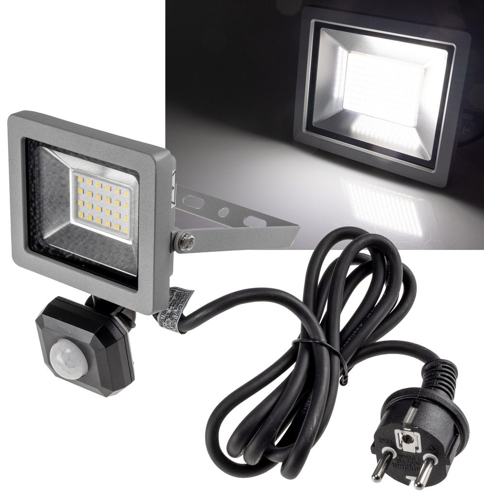 LED Außenstrahler mit Bewegungsmelder, IP44 Produktbild 