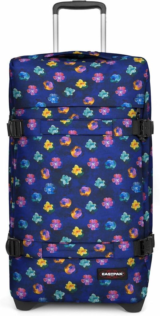 EASTPAK Trolley Koffer TRANSIT ́R L Flower Blur Navy 121L mit TSA Schloss
