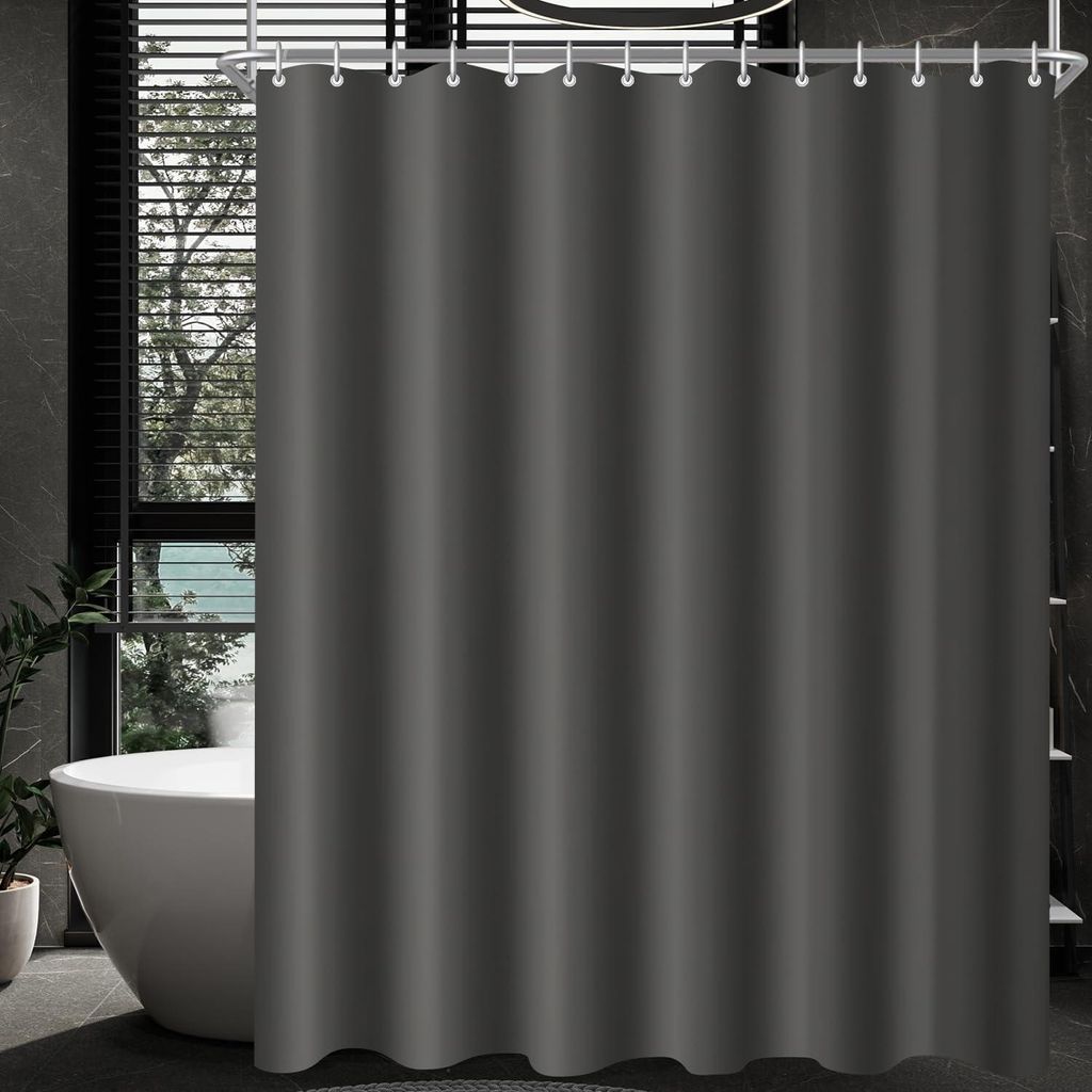 Sprchový záves tmavo šedý 100x200cm Záťažový lem textilný Obrázok produktu 