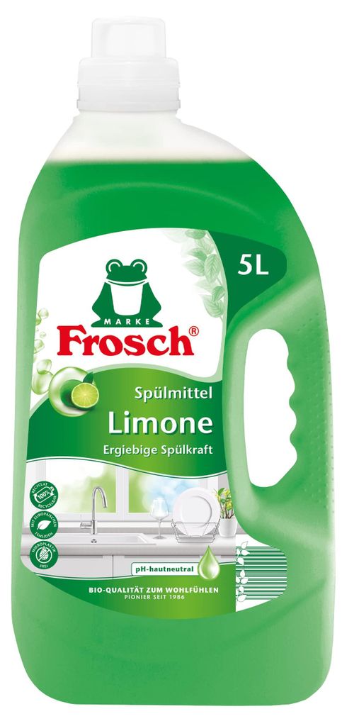 Frosch Limonen Spülmittel, Handgeschirrspülmittel mit Produktbild 