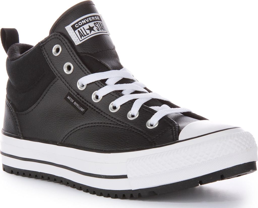 Converse Ctall Starmalden Street Boot Herren Ledersneakers in Schwarz und Weiß – undefined / Schwarz-Weiss
