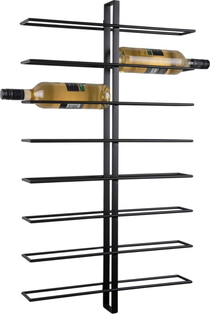 Present Time - Weinregal Dual - Schwarz - 52x8.5x90cm - Produktbild 