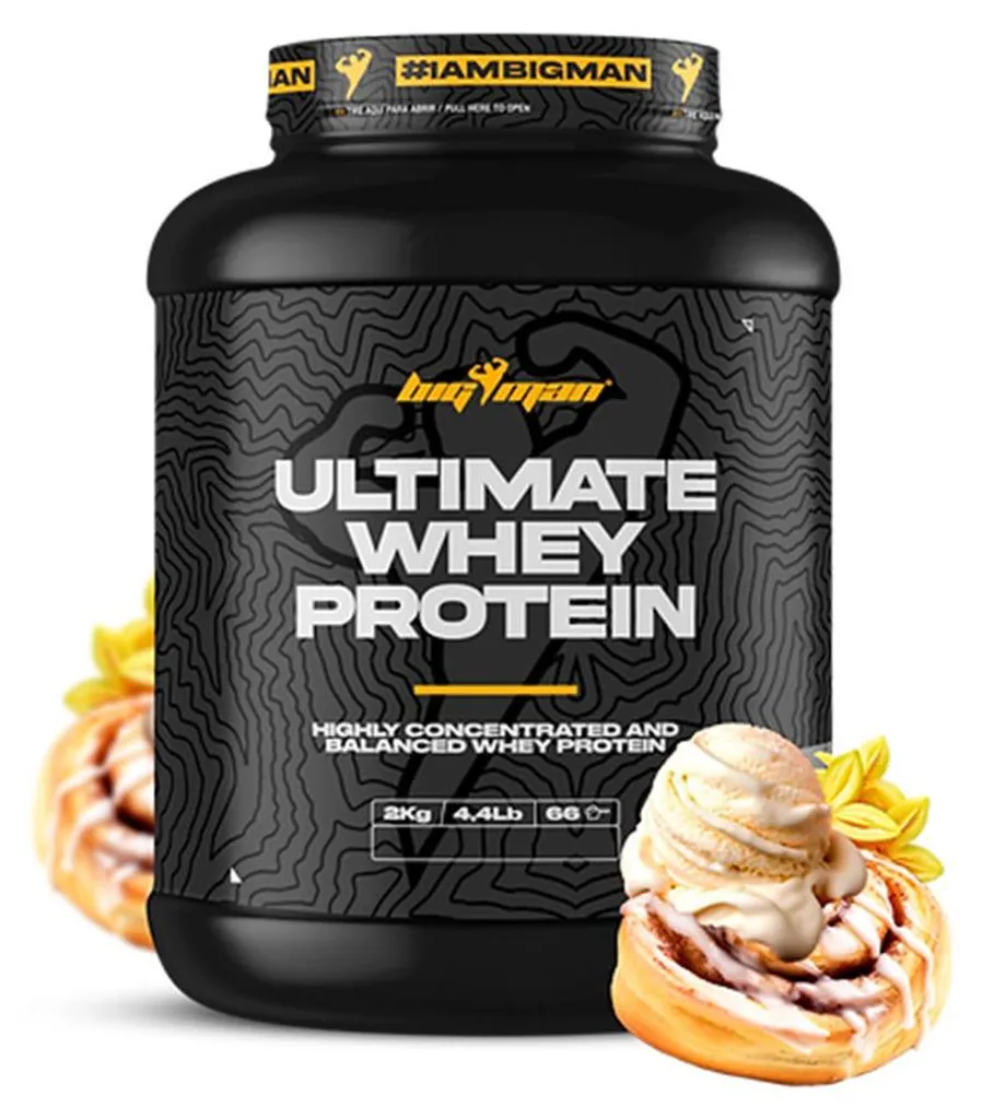 Whey Protéine de Récupération Bigman 2kg Vanille Cannelle pour Sportif