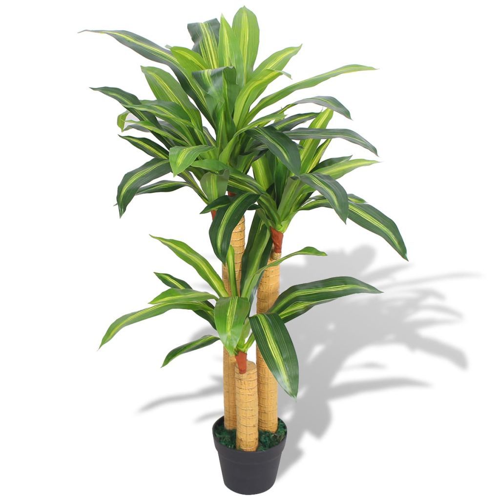 Pianta Artificiale Taro Con Vaso Incluso - Finta Foglia Verde Alta 45cm, Perfetta Per Decorazione Casa E Ufficio