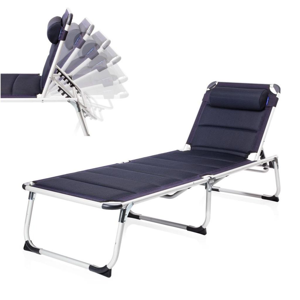 2er Set Campingliege Siena blau campart BE-0655 kompakt zusammenklappbar (S)