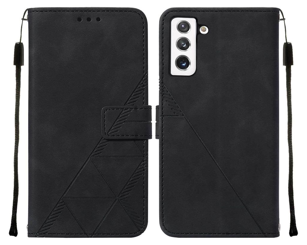 Galaxy S22 Hülle, Schlank Prägung Flip Leder Kartenfächer Produktbild 