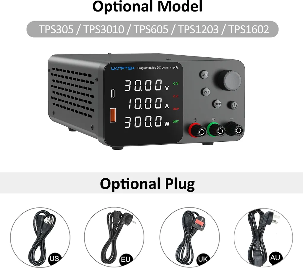 Alimentation de Banc Régable 30V 5A Wanptek avec Affichage à LED