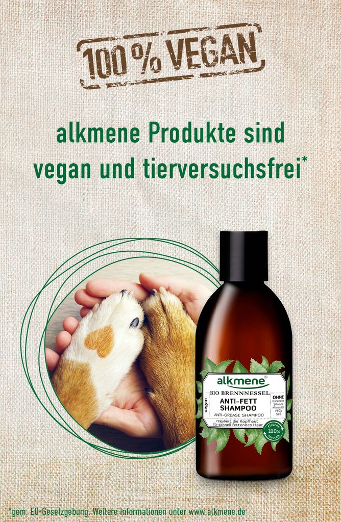 alkmene Anti Fett Haar Shampoo mit Bio Brennnessel - Produktbild 4