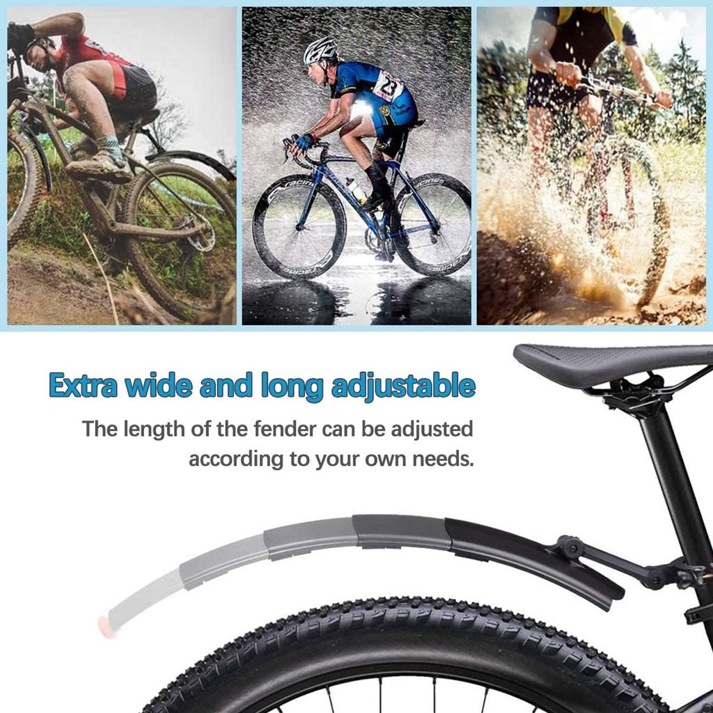 Fahrrad Schutzblech，Einziehbar Bike Kotflügel Set Produktbild 6