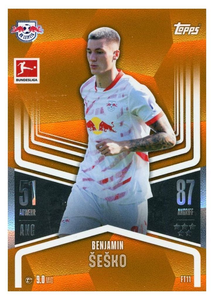 FT11 - Benjamin Sesko - Flex Tech NUMBERED 20/25 ORANGE - 2024/2025