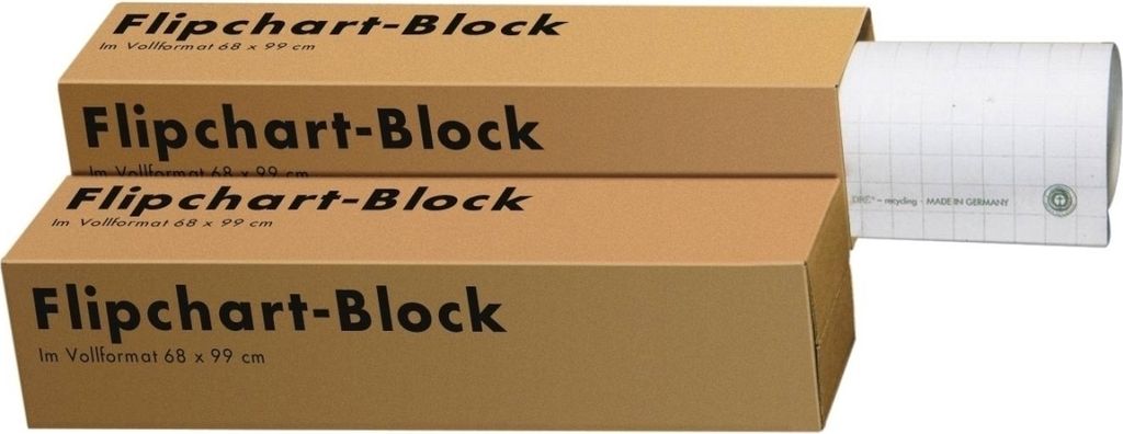 Landré Flipchartblock, 68 x 99 cm, recycling, kariert, 20 Produktbild 