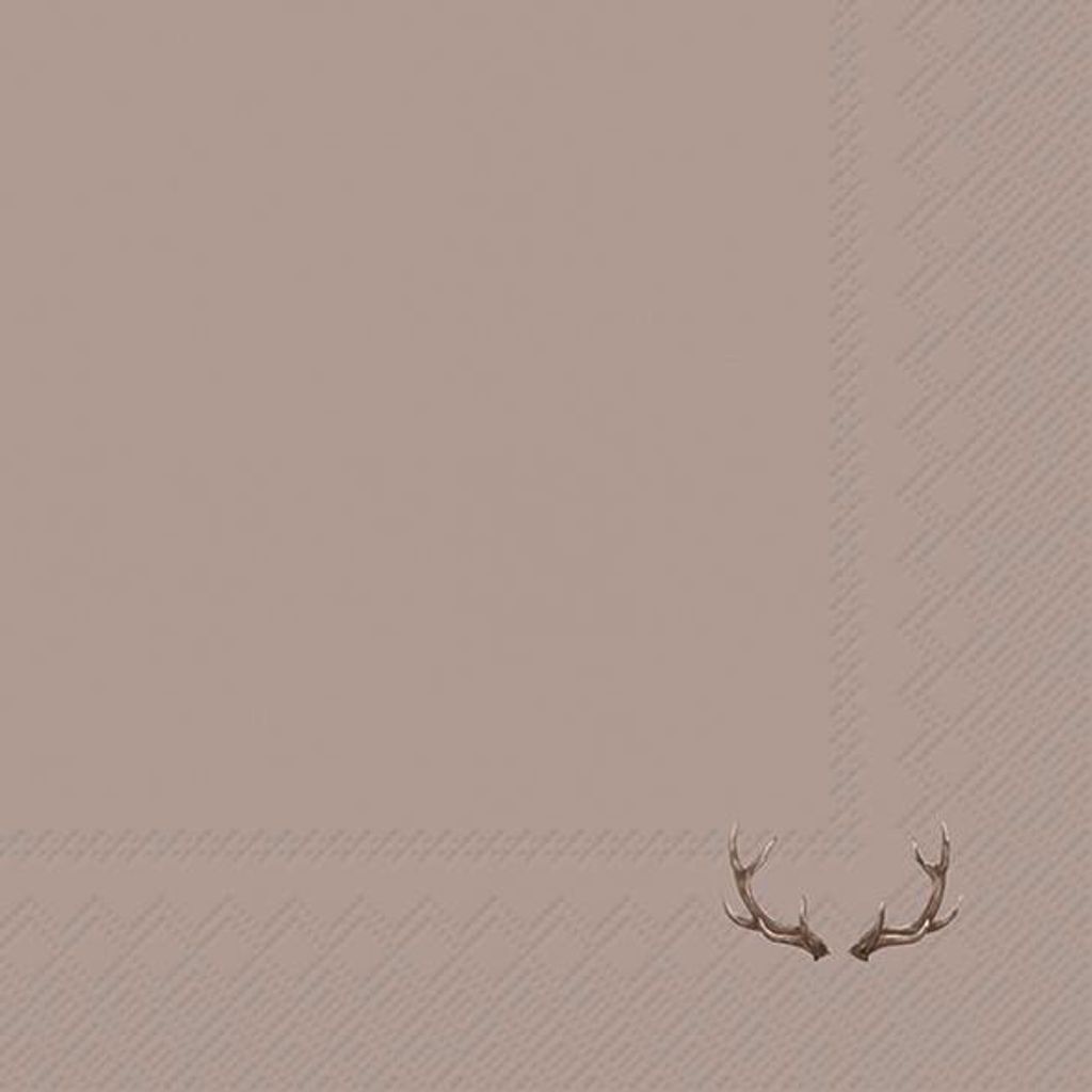 Servietten 33x33 cm - TINY ANTLER taupe