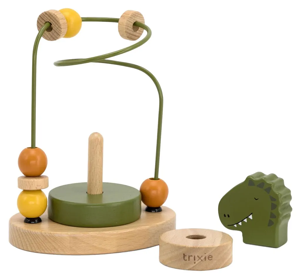Boulier labyrinthe en bois Mr. Dino pour bébé - Jeu de motricité