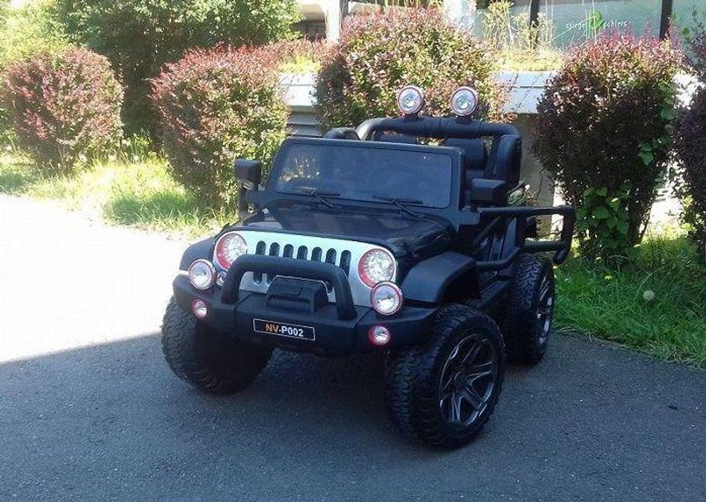 Elektrofahrzeug Jeep 12V in schwarz Doppelsitzer für 2 Produktbild 