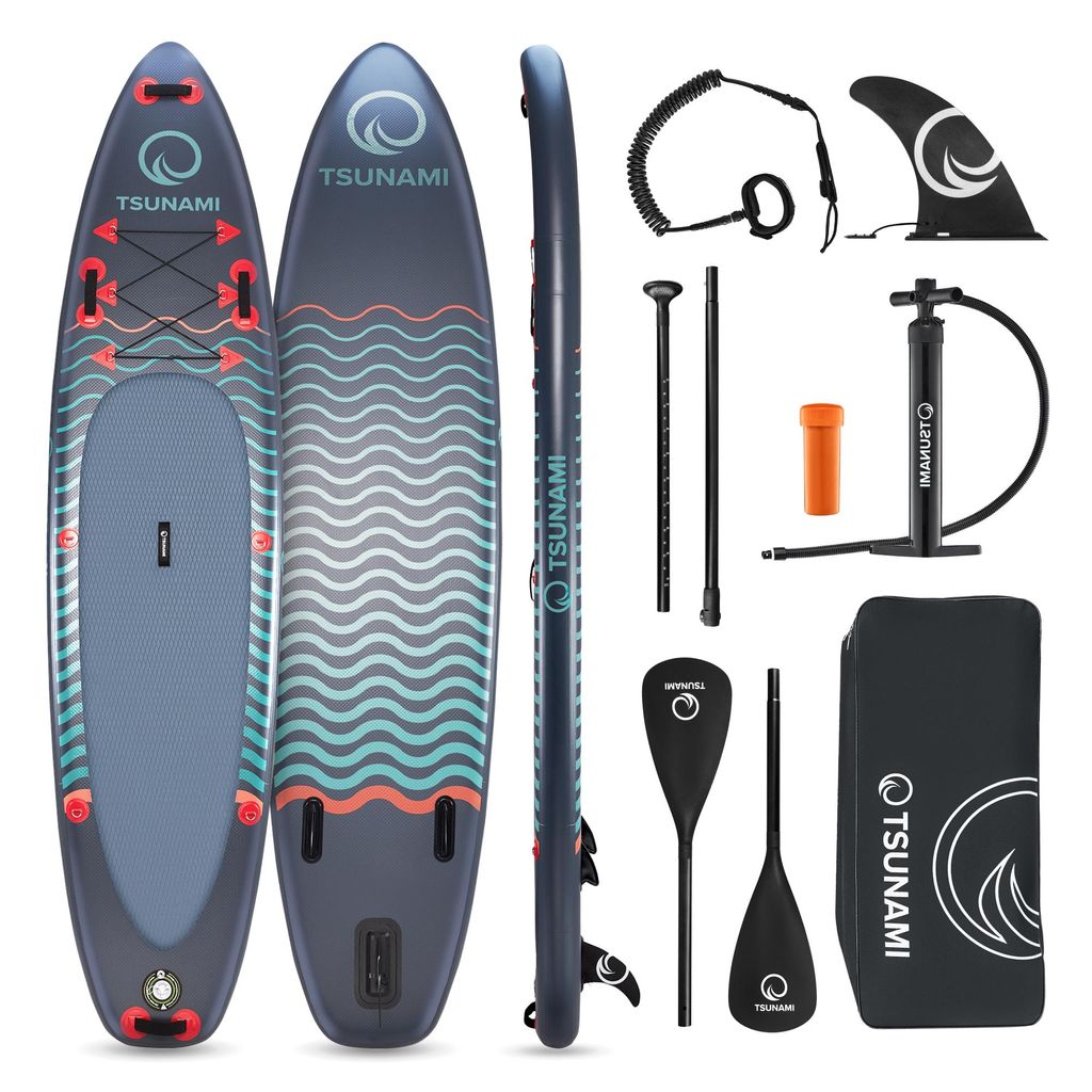 TSUNAMI SUP-Board 350 cm, aufblasbar, Set mit Doppelpaddel, Produktbild 