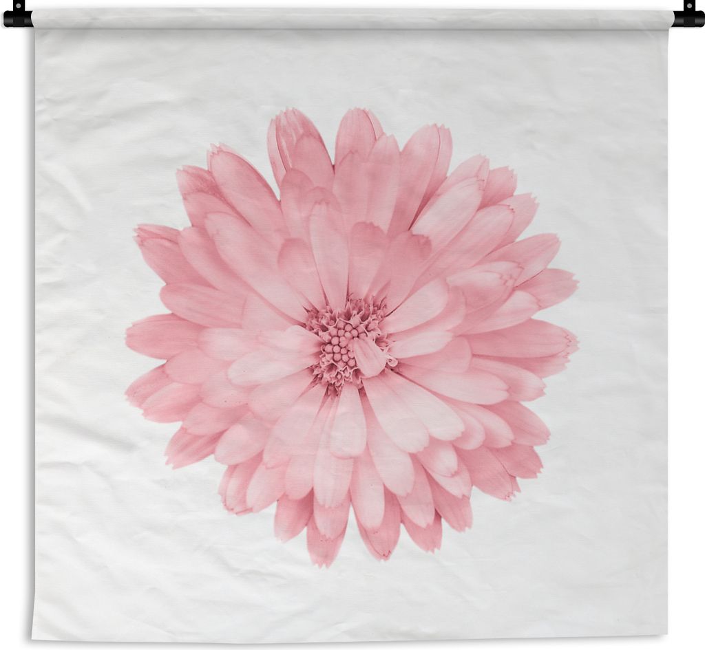 MuchoWow Wandteppich Wandbehang Blumen - Rosa - Kamille 150x150 cm Tapisserie Dekoration Wandtuch - Wohnaccessoires - Modernes