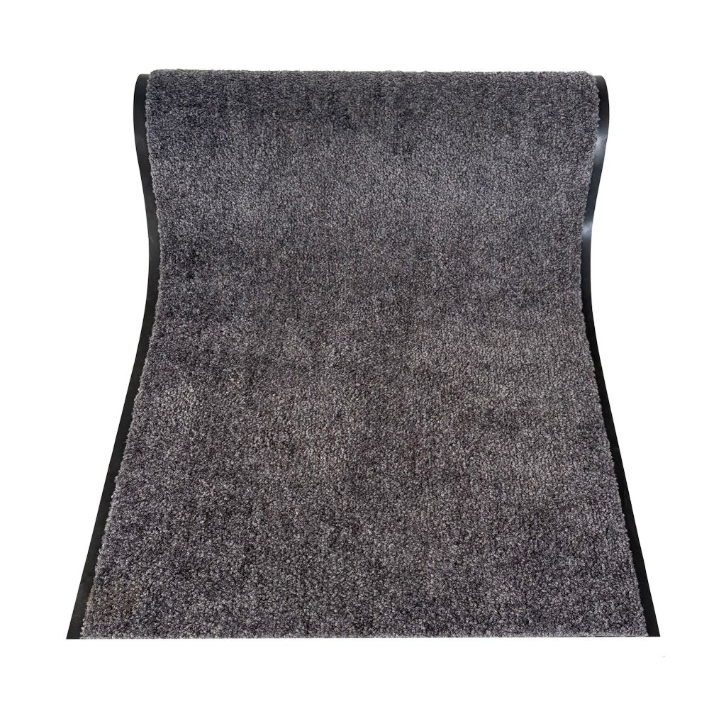 Cleanwash grau 90cm breit - Fußmatte 2 lange Seiten Ausführung - Trockenläufer - oder Customized