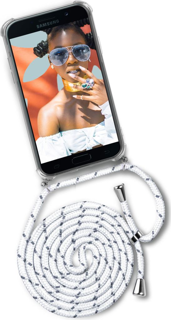 TWIST-Case + TWIST-Cord für Samsung Galaxy A5 (2017), Farbe:Happy Coco (Silber)