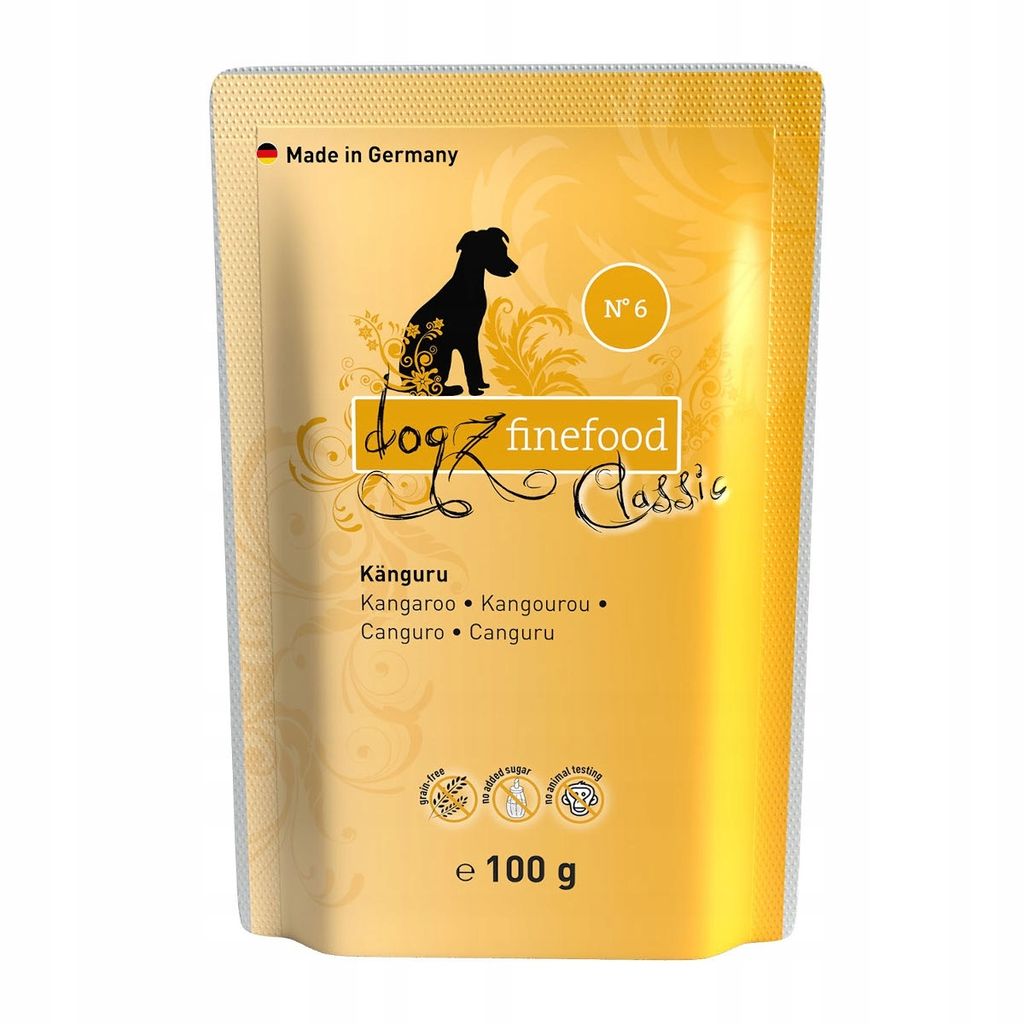 Dogz finefood N° 6, Adult, Känguru, 100 g Produktbild 
