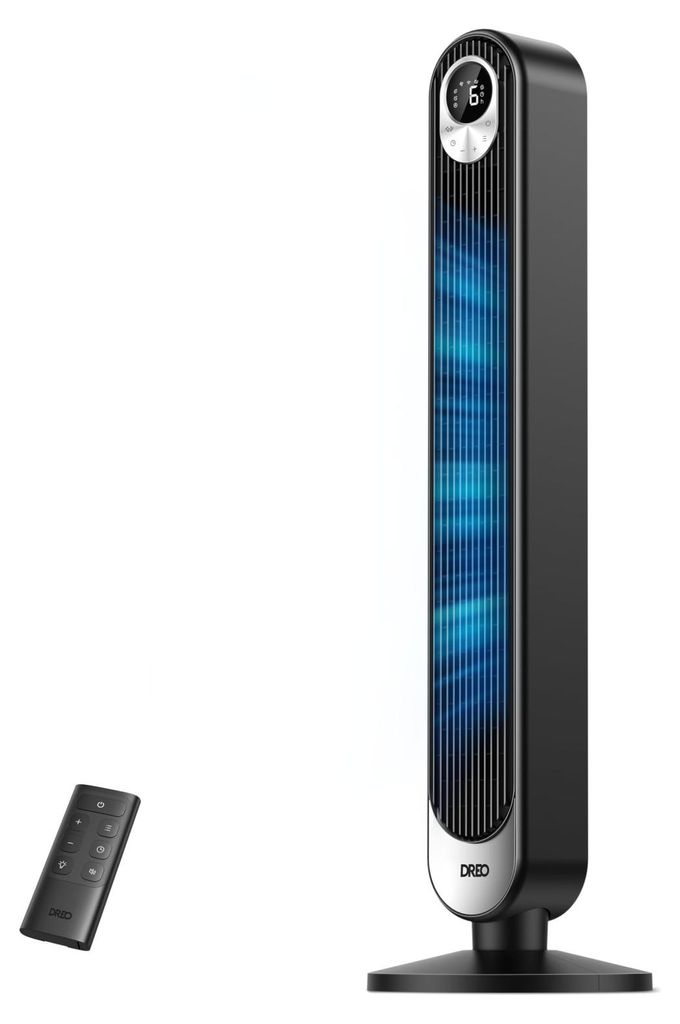 Dreo WiFi-Turmventilator 611S DR-HTF011S, 9 Geschwindigkeitsstufen, 4 Betriebsmodi, Gleichstrommotor, 106 cm, schwarz