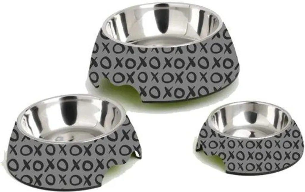 Écuelles antidérapantes en inox 11cm pour alimentation chat et petit chien