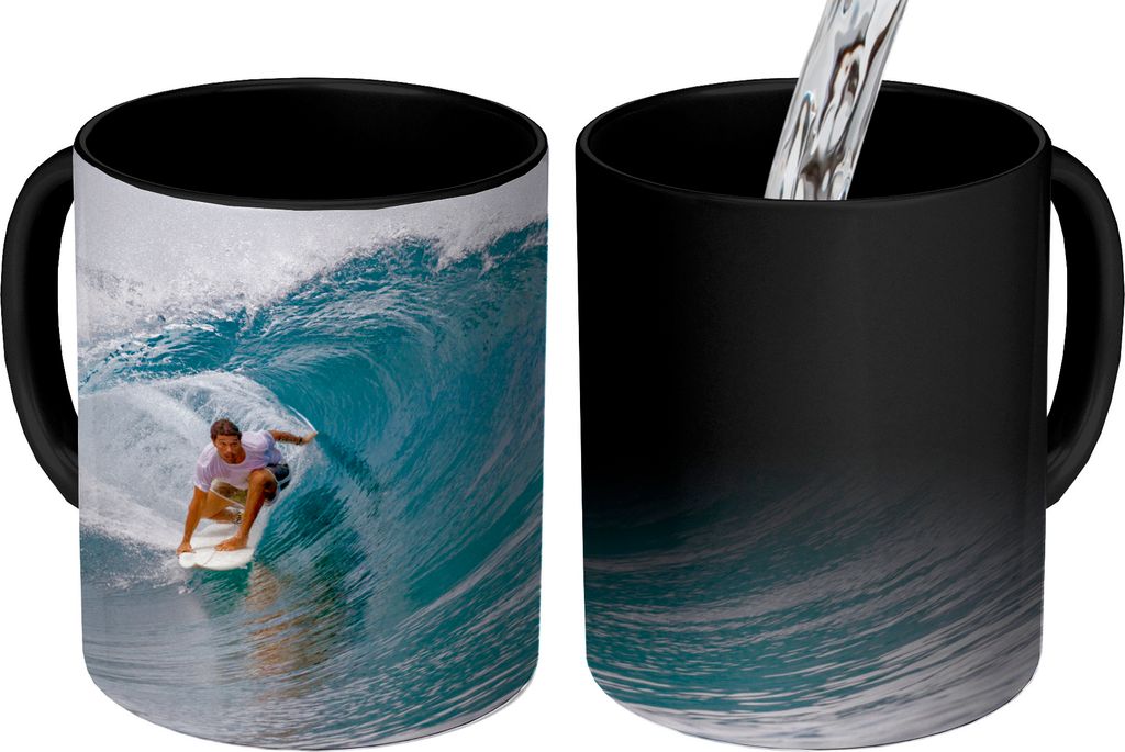 MuchoWow Zauber Tasse Zaubertasse Magic Surfender Mann 350 ml Farbwechsel Becher Geschenk Geschenkidee - Magic-Tasse - Fototasse - Keramiktassen ...