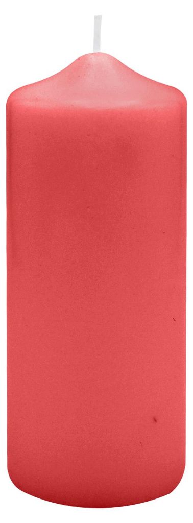 Spitzkopf Stumpen Kerzen Rot 15 x Ø 9 cm, 6 Stück