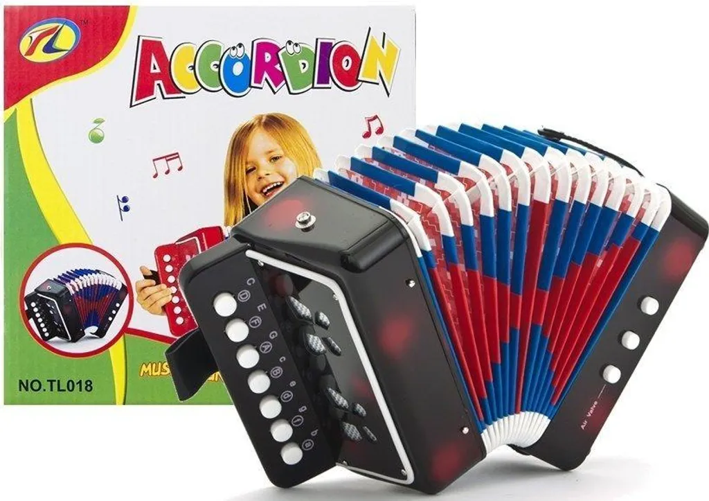 Jeu d'Accordéon pour Enfant Noir - Instrument Éducatif d'Éveil Musical