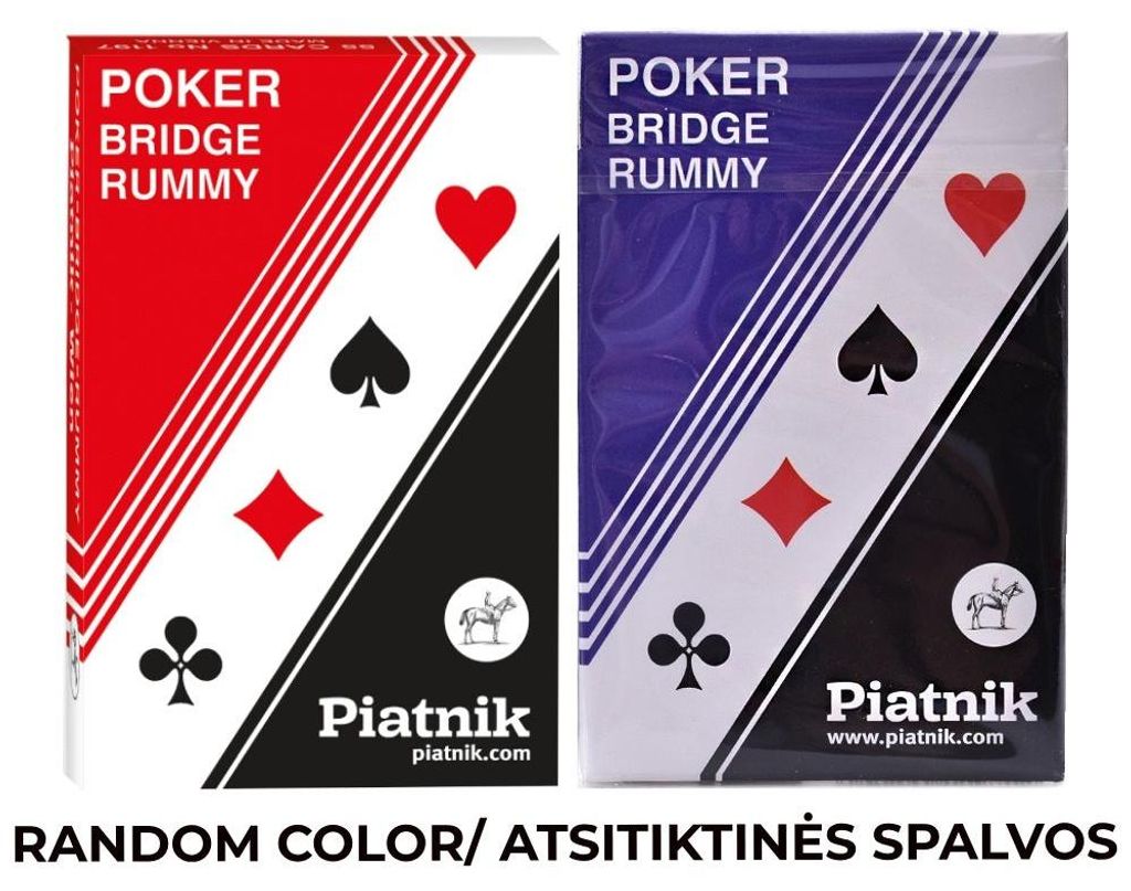 Piatnik – Poker-Bridge-Rummy-Karten Rot/Blau