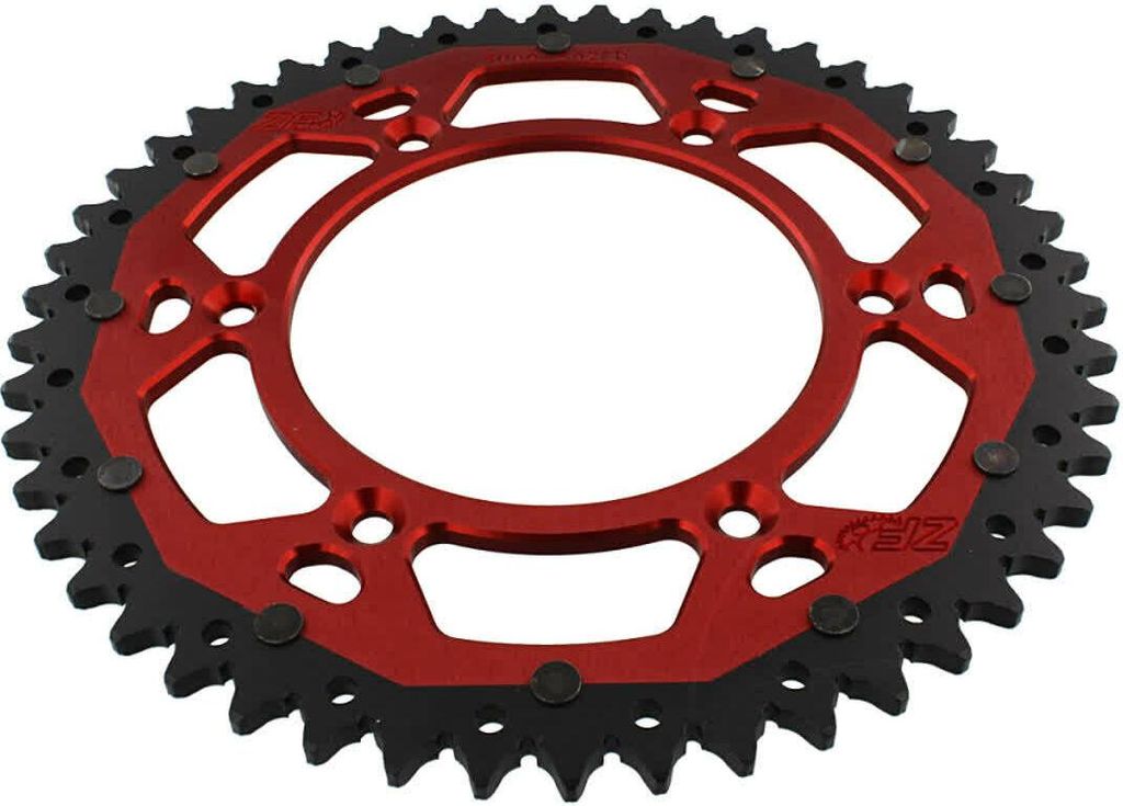 ZF Krone 50 Zähne Teilung 520 Rot Schwarz Dual ZFD-8000-50-ROT