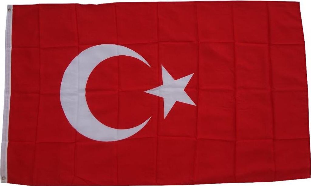 XXL vlajka Turecko 250 x 150 cm vlajka s 3 očkami 100g/m² Obrázok produktu 