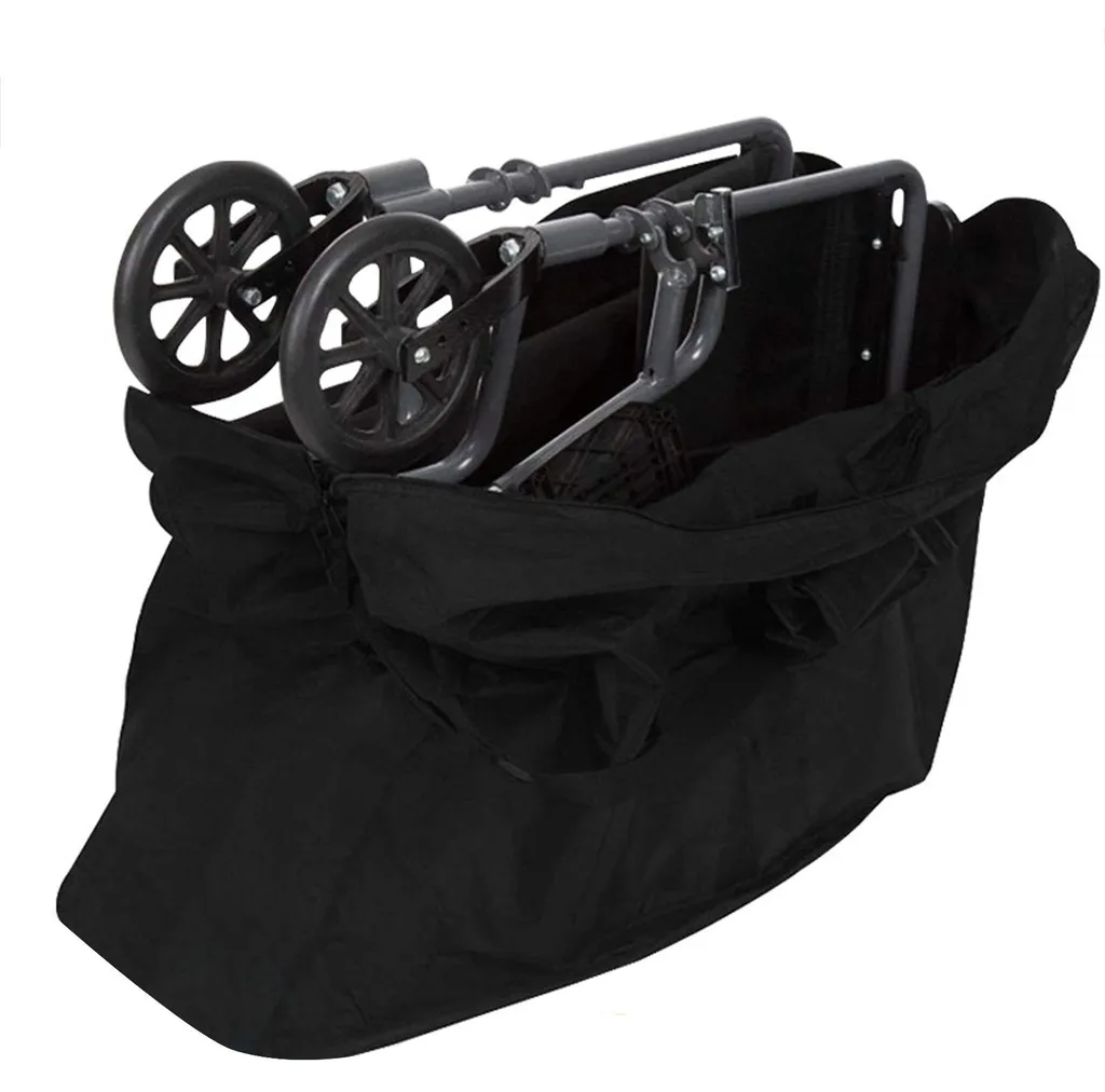 Sac de rangement pour déambulateur avec revêtement imperméable noir - 20