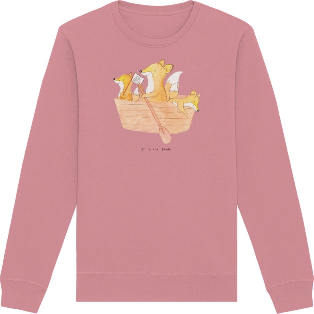 Mr. & Mrs. Panda Baumwoll Pullover Fuchs Kanufahren Größe M - Canyon Pink - Geschenk, Sweater, Kanu Schule, fahren, Paddeltour, Pulli, Kanutour, ...