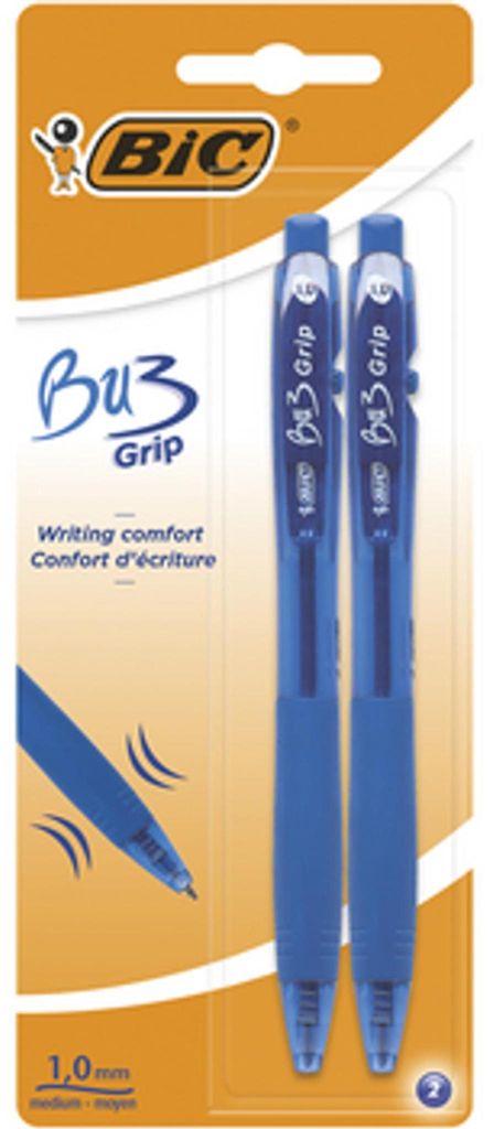 BIC BU3 Grip długopis automatyczny niebieski blister 2 Zdjęcie produktu 