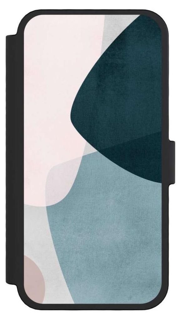 NIVOCASE Klapphülle für Apple iPhone 16 Pro Handyhülle aus Kunst Leder NIVOflip schwarz Boho Malerei Muster