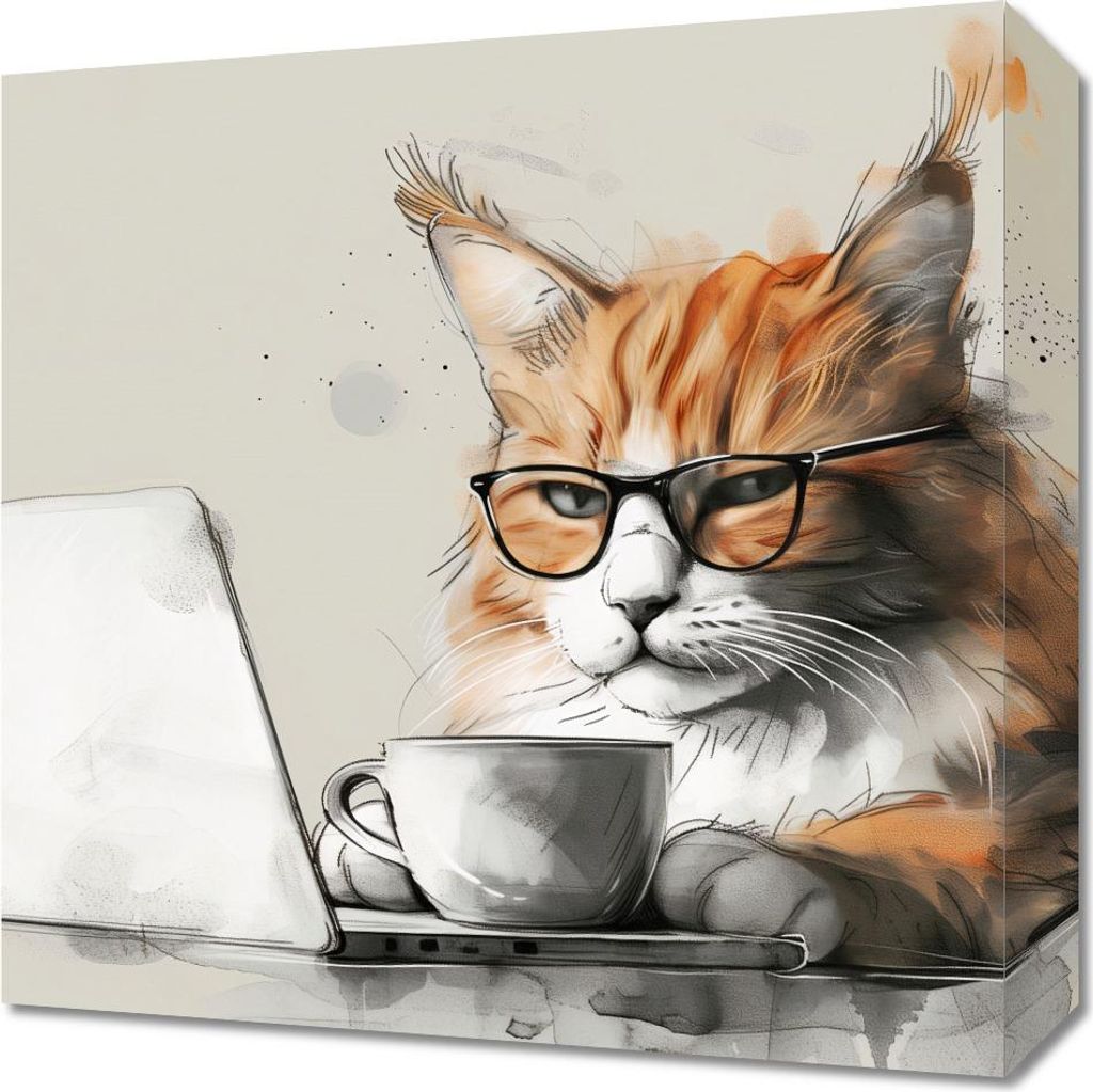Bild 40x40cm Nicht vor der Kaffeepause