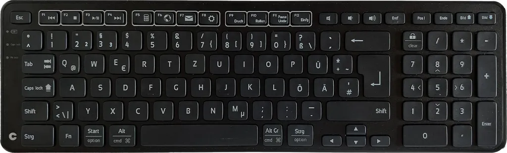 Contour Balance Clavier sans fil USB avec inclinaison réglable et 2.4GHz