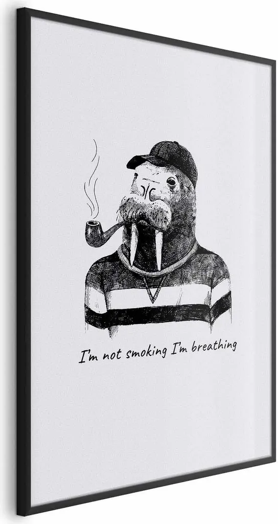 Quadro Smoking 40x60 Cornice Nera Bordless | Stile Urban Industrial