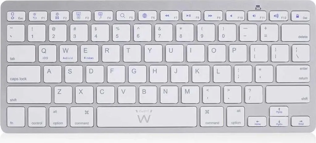 Clavier Bluetooth Ewent EW3161 Blanc AZERTY Espagnol sans Fil Compact