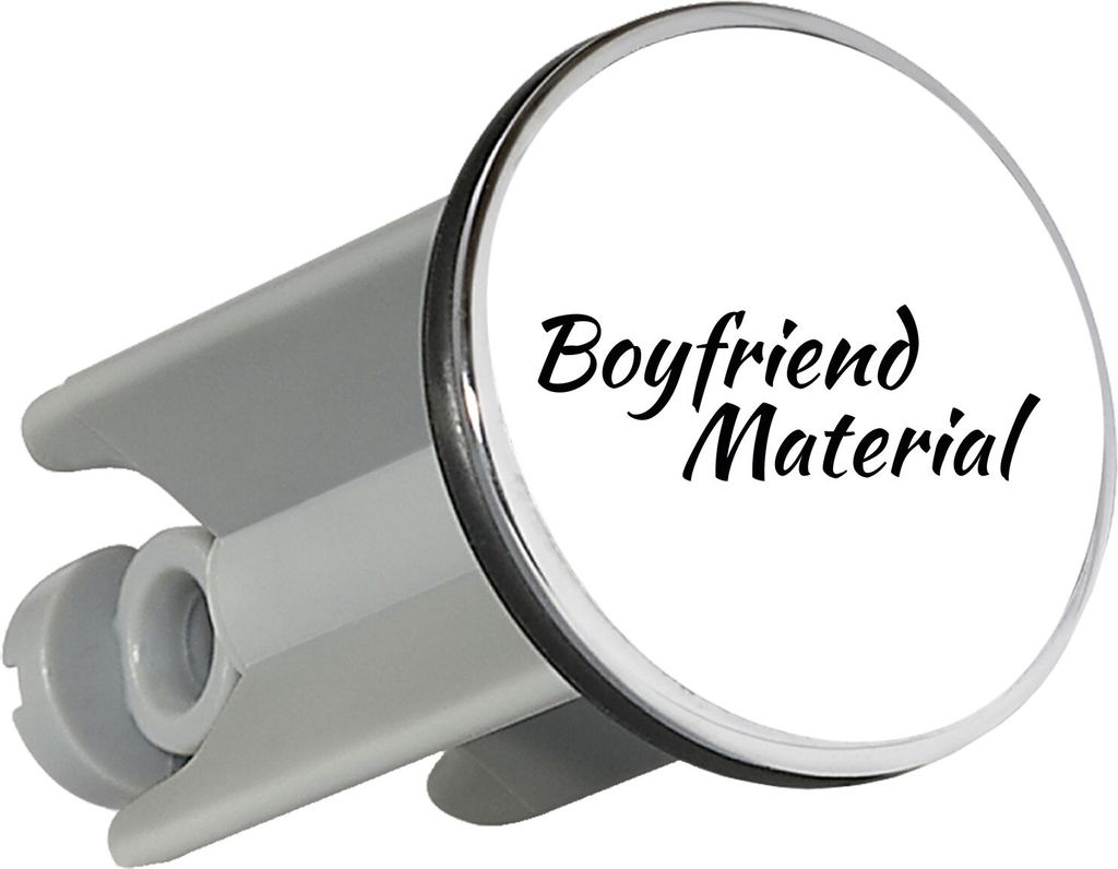 Huuraa Waschbeckenstöpsel Boyfriend Material Schriftzug 4cm Produktbild 