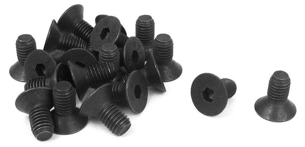 20 Stš¹ck M8 x 16mm Senkkopfschrauben Innensechskant Senkkopf Flachkopf Schrauben Senkschrauben Schwarz