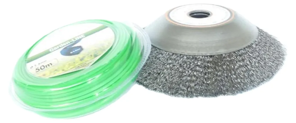 Brosse désherbage soft performance et fil vert robuste 2,4 mm en 50 m