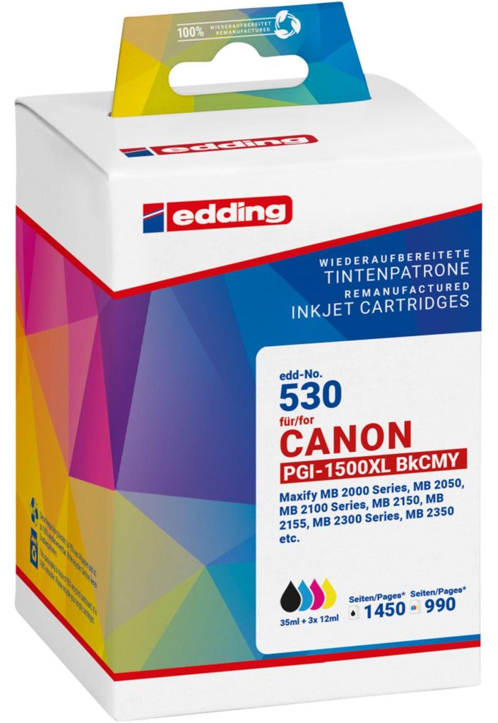 Edding EDD-530, Čierna, Azúrová, Purpurová, Žltá, 35 ml, 12 Obrázok produktu 