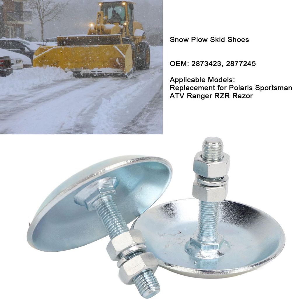 Schneepflugschild-Gleitschuhe 2877245, robuster Ersatz für Polaris Sportsman ATV Ranger RZR Razor